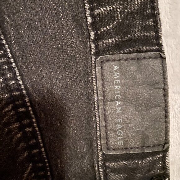 NEW! American Eagle Size 00 MOM Skort, Black Denim Mini Skirt - Picture 9 of 9